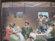 Load image into Gallery viewer, B&H BRADLEY HUBBARD Antique TAVERN PUB Scene Hand Painted Decorative Arts Plaque