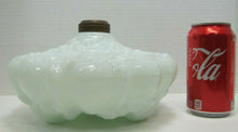 Load image into Gallery viewer, 19c Victorian Spider Webs Leaves Flowers Decorative Arts Milk Glass Oil Lamp