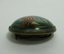 Load image into Gallery viewer, Antique Eagle American Flag Bubble Bowed Front Pin Pinback Horse Briddle Ornate