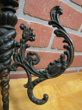 Load image into Gallery viewer, Antique 19c Bronze Flame Finial Ornate Hanger Hooks Decorative Arts Hardware