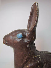 Load image into Gallery viewer, Chocolate Bunny Rabbit Antique Cast Iron Brown Doorstop Statue Garden Yard Art