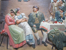 Load image into Gallery viewer, B&H BRADLEY HUBBARD Antique TAVERN PUB Scene Hand Painted Decorative Arts Plaque