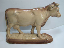 Load image into Gallery viewer, Cow Old Cast Iron Porcelain Enamel Doorstop Farm Butcher Shop Advertising Statue