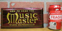 Load image into Gallery viewer, MUSIC MASTER RADIO REPRODUCER Original Old Ad Sign Whitehead Hoag Newark NJ