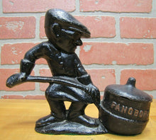 Load image into Gallery viewer, PANGBORN Old Cast Iron Foundry Worker Doorstop Decorative Art Statue