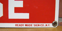 Load image into Gallery viewer, FIRE HOSE Old Porcelain Sign Red & White READY MADE Co NY Industrial Shop Safety