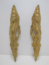 Load image into Gallery viewer, Maidens Head Old Pair Decorative Arts Brass Architectural Hardware Elements