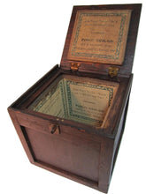Load image into Gallery viewer, PUBLIC COAL Co PHILA Pa Old Advertising CIGAR HUMIDOR Wooden Box CELOTEX