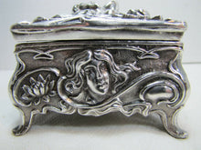 Load image into Gallery viewer, Art Nouveau Jenning Bros Nude Maiden Trinket Box JB Ornate Decorative Arts