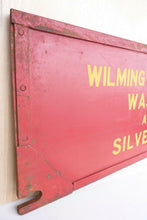 Load image into Gallery viewer, WILMINGTON BALTIMORE WASHINGTON & SILVER COMET Old Train RR Station Sign 2 Sided