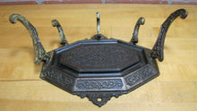 Load image into Gallery viewer, Antique 19c Decorative Arts Wall Bracket Hanger Hook Cast Iron Ornate Hardware
