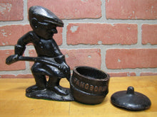Load image into Gallery viewer, PANGBORN Old Cast Iron Foundry Worker Doorstop Decorative Art Statue