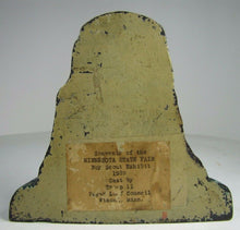 Load image into Gallery viewer, 1939 SUGAR LOAF ROCK WINONA MINNESOTA STATE FAIR BSA Cast Iron Doorstop Statue
