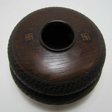 Load image into Gallery viewer, 1800s Swirling Logs Good Luck Victorian Decorative Arts Wooden Hair Receiver