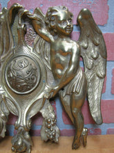 Load image into Gallery viewer, Antique Brass Cherubs Plaque Hardware Center Open Pool Cue Ball Return Peep Hole