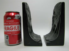 Load image into Gallery viewer, HUNTRESS GREYHOUNDS WHIPPETS FOREST Antique Bronze Clad Decorative Art Bookends