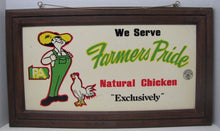 Load image into Gallery viewer, FARMERS PRIDE CHICKEN Old Advertising Sign Pennsylvania Farmer framed PA