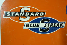 Load image into Gallery viewer, STANDARD BLUE STREAK Ignition Parts Display Sign REGISTERED SERVICE STATION Ad