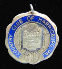 Load image into Gallery viewer, COUNTRY CLUB OF HARRISBURG PA Old Medallion Golf CC Sports Award Fob Ornate