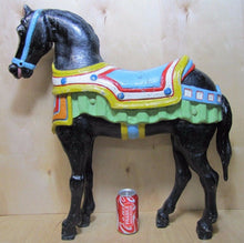 Load image into Gallery viewer, CAROUSEL HORSE old cast metal shore amusement park display Steel Pier AC NJ