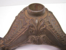 Load image into Gallery viewer, 19c Victorian Antique Cast Iron Flag Pole Holder Ornate Detail Clawed Feet
