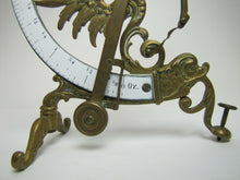 Load image into Gallery viewer, WINGED MAIDEN BUST DAUPHIN KOI DEVIL FISH Antique Exquisite Bronze Postal Scale
