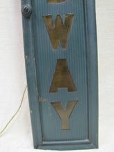 Load image into Gallery viewer, SUBWAY Old Sign back lighted metal front wooden box frame NYC Transportation Ad