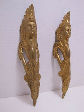 Load image into Gallery viewer, Maidens Head Old Pair Decorative Arts Brass Architectural Hardware Elements