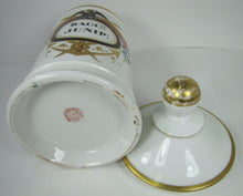 Load image into Gallery viewer, A COLLIN PARIS EAGLE SNAKE Antique 19c Porcelain APOTHECARY JAR w Lid Exquisite