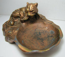 Load image into Gallery viewer, Art Deco Tiger Cougar Tray Figural Big Cat Trinket Card Tip Decorative Arts