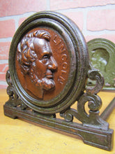 Load image into Gallery viewer, LINCOLN JUDD Mfg Co Antique President Book Rack Bookends Expandable Cast Iron