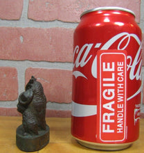 Load image into Gallery viewer, DE OXIDIZED M Co BRIDGEPORT Ct Owl Family Anique Bronze Advertising Paperweight