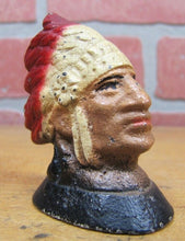 Load image into Gallery viewer, NATIVE AMERICAN INDIAN CHIEF Antique Cast Iron Pencil Holder Paperweight