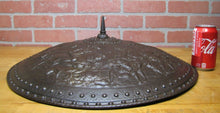 Load image into Gallery viewer, GLADIATOR WARRIOR BATTLE SHIELD S&K Antique Cast Iron Wall Decorative Art Plaque