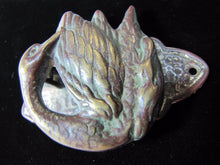 Load image into Gallery viewer, SWAN Antique Interior Door Knocker Brass Bronze Small Architectural Hardware