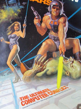 Load image into Gallery viewer, 1980s CompuServe MEGAWARS Video Game Promo Poster Crush the Kryon Empire