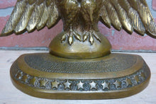 Load image into Gallery viewer, Antique Perched Eagle 13 Star James Graham Co New Haven Conn USA Bronze Bookends