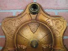 Load image into Gallery viewer, Antique Cast Iron Ceiling Light Fixture Decorative Arts and Crafts Gothic Lamp