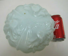 Load image into Gallery viewer, 19c Victorian Spider Webs Leaves Flowers Decorative Arts Milk Glass Oil Lamp