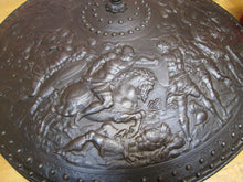Load image into Gallery viewer, GLADIATOR WARRIOR BATTLE SHIELD S&K Antique Cast Iron Wall Decorative Art Plaque