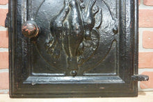 Load image into Gallery viewer, DEAD GAME BIRDS Antique Cast Iron Stove Front Plaque Door RH Decorative Art Sign