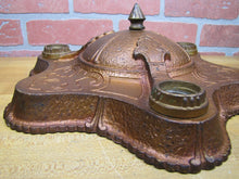Load image into Gallery viewer, Antique Cast Iron Ceiling Light Fixture Decorative Arts and Crafts Gothic Lamp