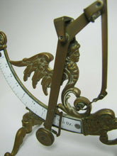 Load image into Gallery viewer, WINGED MAIDEN BUST DAUPHIN KOI DEVIL FISH Antique Exquisite Bronze Postal Scale