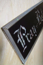 Load image into Gallery viewer, PRAY and BELIEVE Original Old Glass Front Sign Deco Tin Bevel Edge Frame