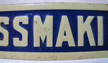 Load image into Gallery viewer, 1920s DRESSMAKING Sign ALLEN & VAN DYKE BROOKLYN NY Embossed Tin Salesman Sample