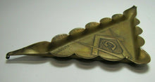 Load image into Gallery viewer, Masonic Freemasons signed Hamel Cherbourg Antique Brass Copper Advertising Tray