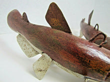 Load image into Gallery viewer, 2 Folk Art Catfish Fishing Decoys RAF Robert Allen Francis Adirondacks NY 1950s