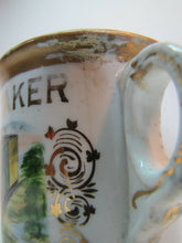 Load image into Gallery viewer, TRAIN CONDUCTOR Antique Occupational Shaving Mug JE Whitaker Aug KERN St LOUIS
