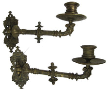 Load image into Gallery viewer, Antique 19c Swing Arm Candle Holders Figural Faces Decorative Arts Candlesticks