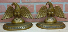 Load image into Gallery viewer, Antique Perched Eagle 13 Star James Graham Co New Haven Conn USA Bronze Bookends